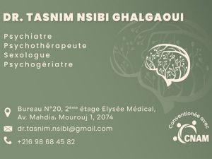 Sexologue et psychiatre à El Mourouj 1 / Dr Tasnim Nsibi
