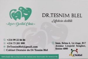 Dr Tesnim Blel / Médecin dentiste Sousse