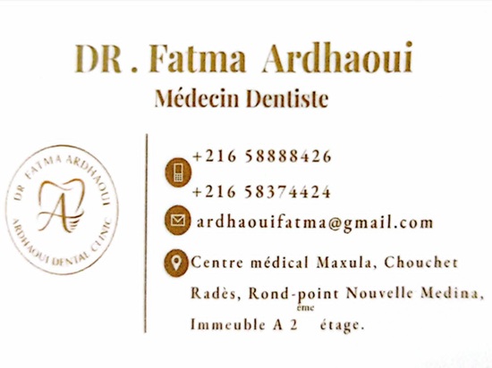 Dentiste à Nouvelle Medina / Dr TFatma Ardhaoui