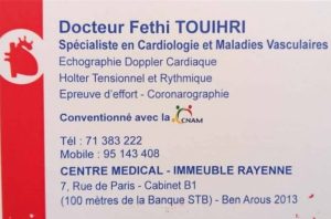 Dr Fethi Touihri - Cardiologie et maladies vasculaires à Ben Arous