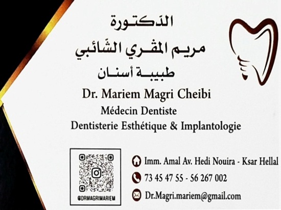 dentiste et implantologiste à Ksar Hellal