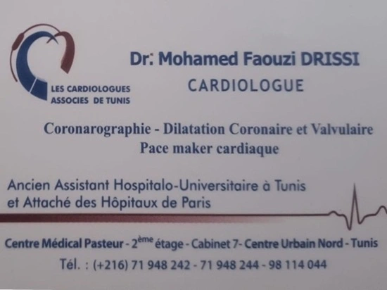 cardiologues à Tunis Centre Urbain Nord, Mohamed Faouzi DRISSI