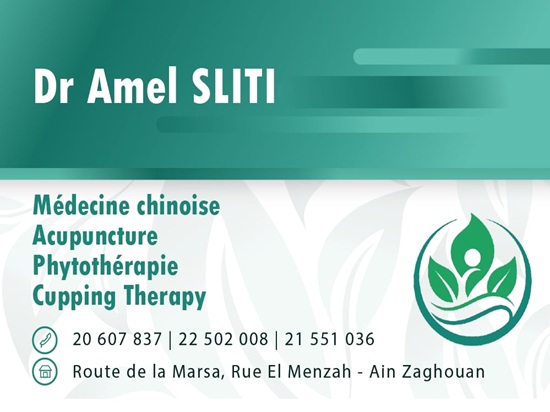 Médecin chinoise à L'Aouina et Ain Zaghouan / Dr Amel Sliti